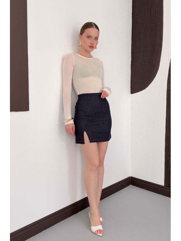 Kot Etek - Lacivert | D3029 Topshow